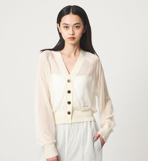 EMMEL REFINES「＜EMMEL REFINES＞EM HW ラメシアー カーディガン」|カーディガン|