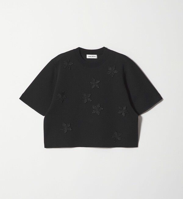 EMMEL REFINES「＜EMMEL REFINES＞EM HW フラワーモチーフ ショートスリーブ ニット」|ニット・セーター|