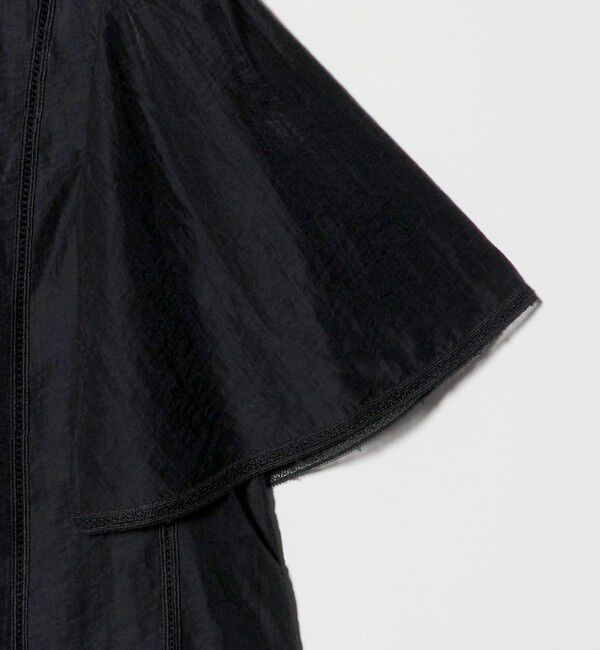 EMMEL REFINES「＜EMMEL REFINES＞ ハシゴレース フレアスリーブ ブラウス ブラック」|シャツ・ブラウス|