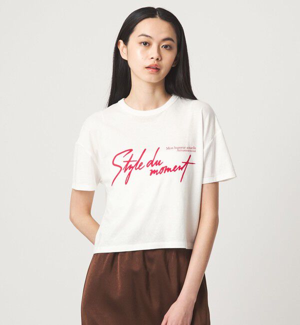 EMMEL REFINES「＜EMMEL REFINES＞EM ロゴプリント ボックス Tシャツ」|Tシャツ・カットソー|WHITE