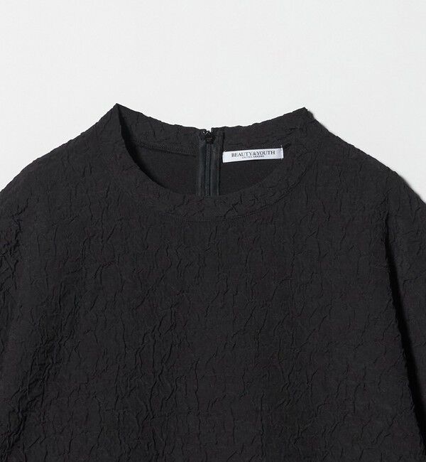 BEAUTY&YOUTH UNITED ARROWS「ジャガード クルーネック 6分袖 プルオーバー」|Tシャツ・カットソー|