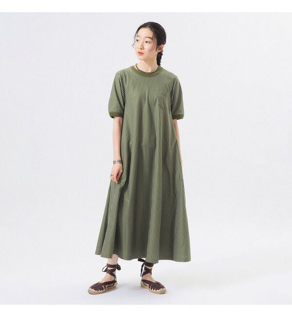 BEAMSBOY「カット ツイル マキシ ワンピース」|ワンピース|