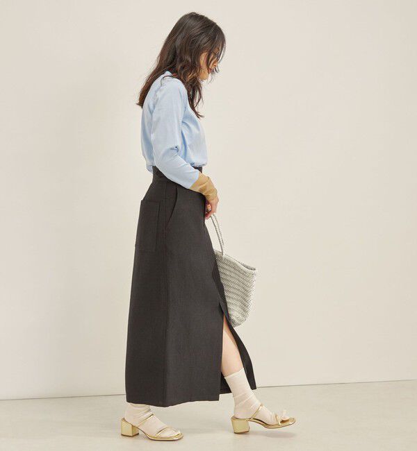 SHIPS for women「MANTECO 麻混 タイト ロング スカート◇」|スカート|