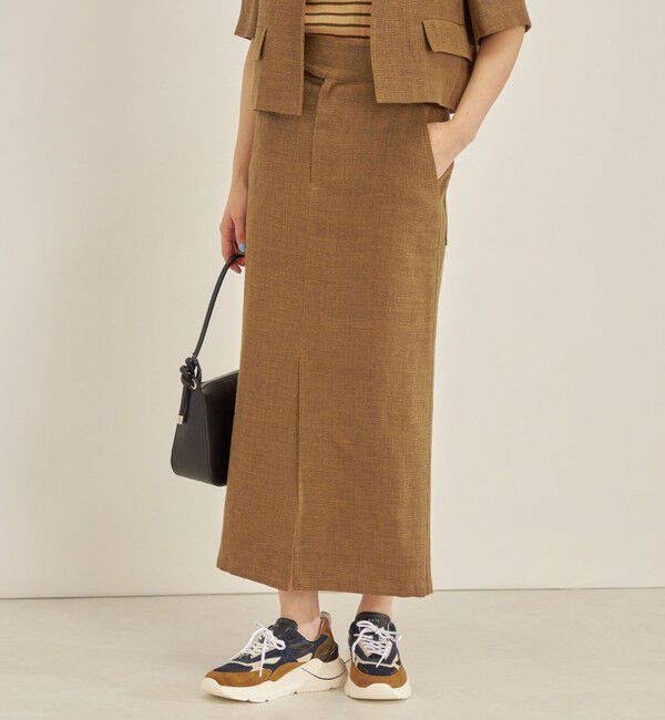 SHIPS for women「MANTECO 麻混 タイト ロング スカート◇」|スカート|