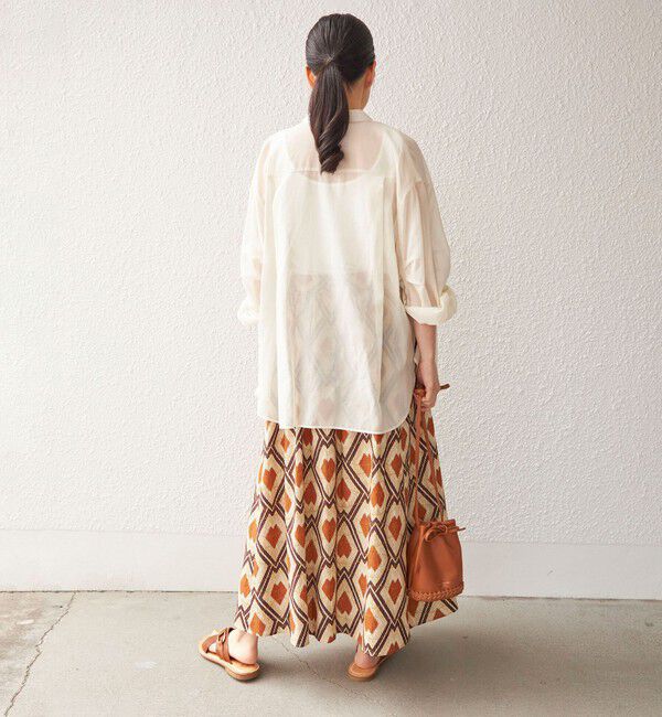 SHIPS for women「〈手洗い可能〉綿 エスニック プリント ボリューム スカート◇」|スカート|