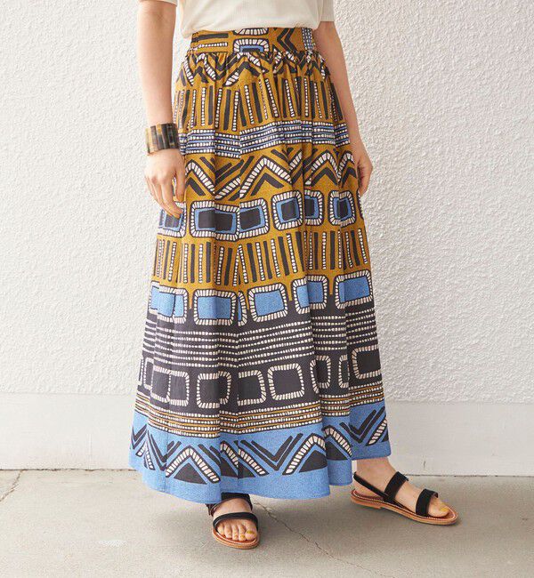 SHIPS for women「〈手洗い可能〉綿 エスニック プリント ボリューム スカート◇」|スカート|