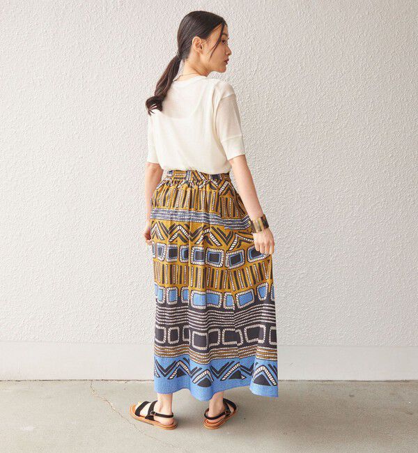 SHIPS for women「〈手洗い可能〉綿 エスニック プリント ボリューム スカート◇」|スカート|