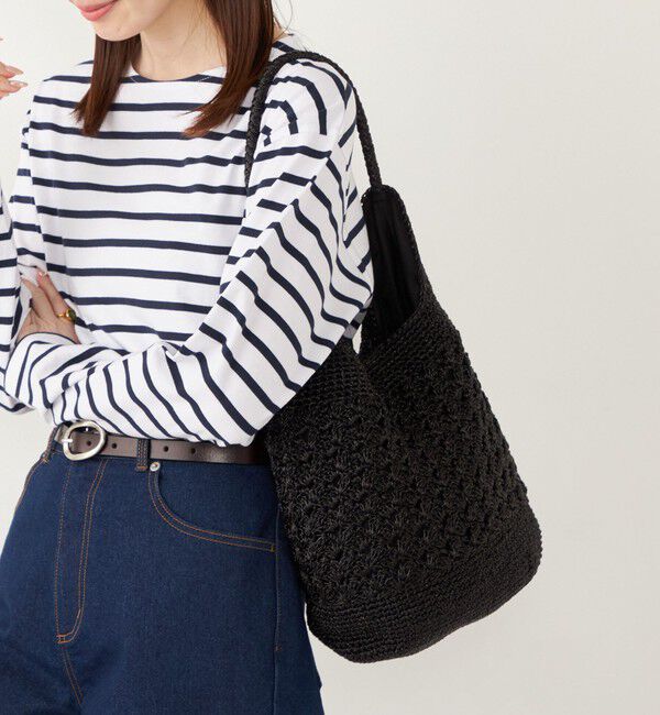 SHIPS Colors 「SHIPS Colors:メタリック クロシェ バッグ◇」|かごバッグ|