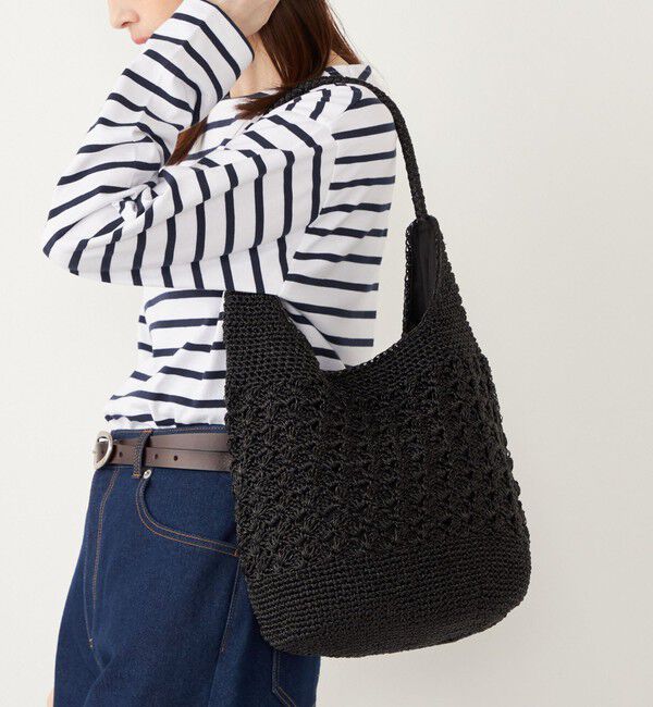 SHIPS Colors 「SHIPS Colors:メタリック クロシェ バッグ◇」|かごバッグ|