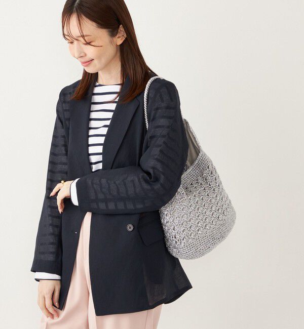 SHIPS Colors 「SHIPS Colors:メタリック クロシェ バッグ◇」|かごバッグ|