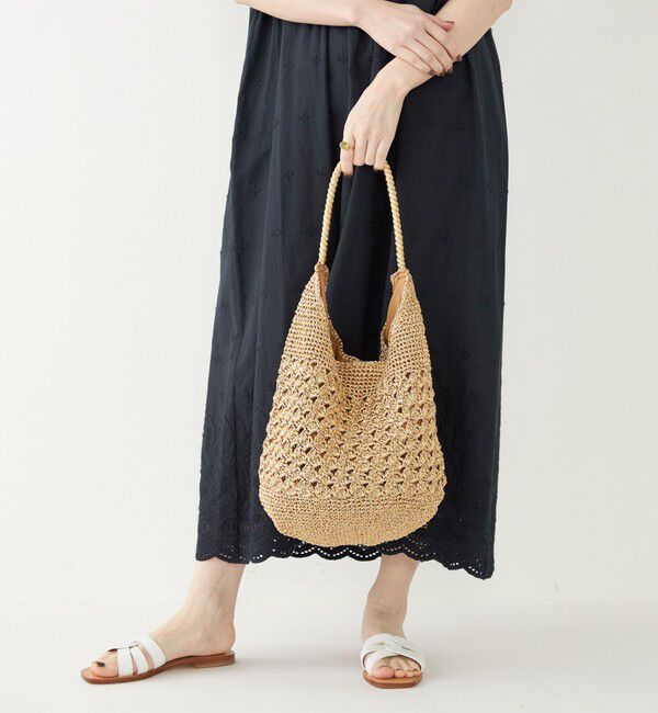 SHIPS Colors 「SHIPS Colors:メタリック クロシェ バッグ◇」|かごバッグ|