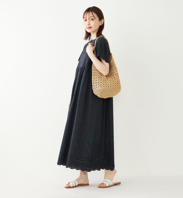 SHIPS Colors 「SHIPS Colors:メタリック クロシェ バッグ◇」|かごバッグ|