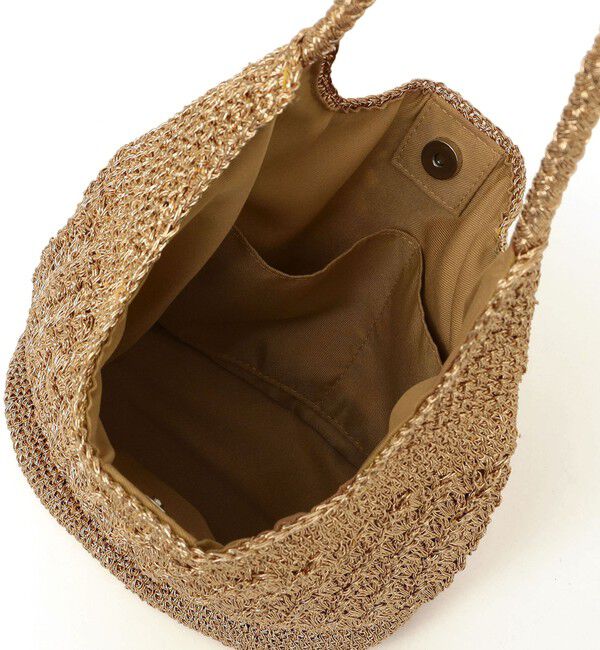 SHIPS Colors 「SHIPS Colors:メタリック クロシェ バッグ◇」|かごバッグ|