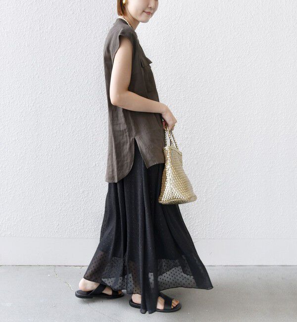 SHIPS for women「〈手洗い可能〉レオパード / 無地 ギャザー スカート」|スカート|