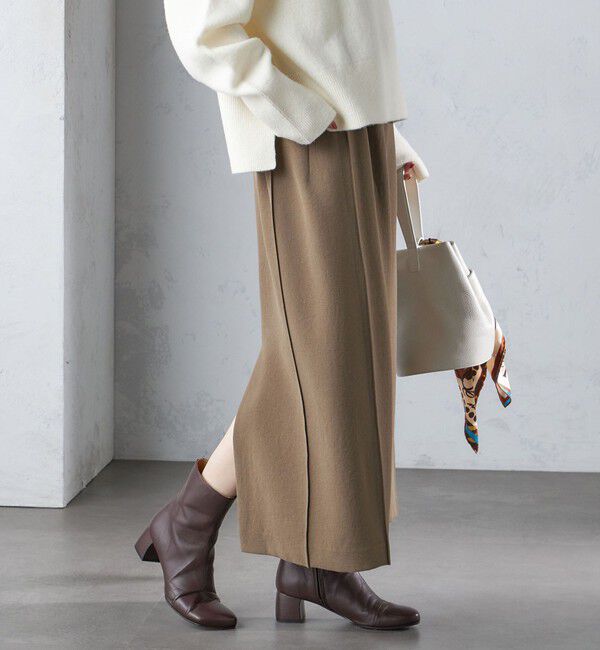 SHIPS for women「〈手洗い可能〉ジョーゼット ピンタック タイト スカート」|スカート|