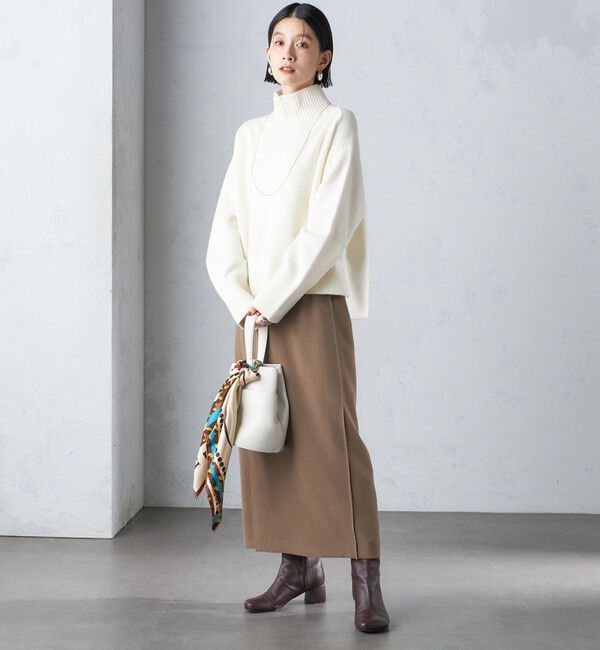 SHIPS for women「〈手洗い可能〉ジョーゼット ピンタック タイト スカート」|スカート|