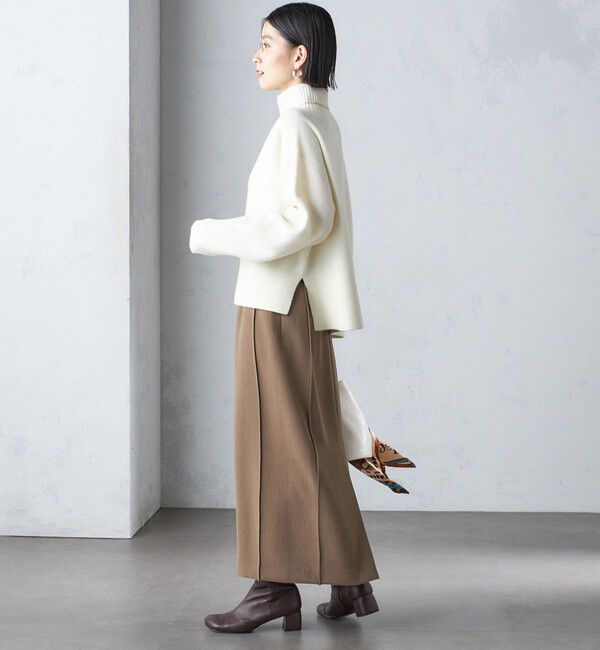 SHIPS for women「〈手洗い可能〉ジョーゼット ピンタック タイト スカート」|スカート|