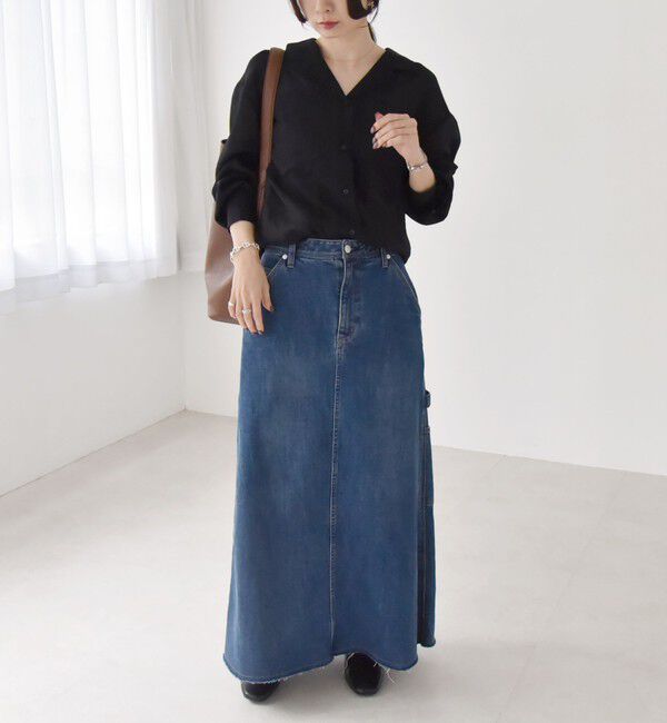 quaranciel「quaranciel:〈洗濯機可能〉シアー ポケット オープンカラー オーバー シャツ」|シャツ・ブラウス|