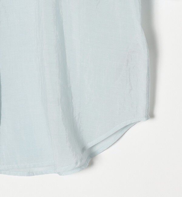 quaranciel「quaranciel:〈洗濯機可能〉シアー ポケット オープンカラー オーバー シャツ」|シャツ・ブラウス|