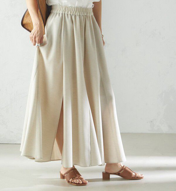 SHIPS for women「小泉里子コラボ:〈手洗い可能〉スラブ 綿麻混 スカート」|スカート|