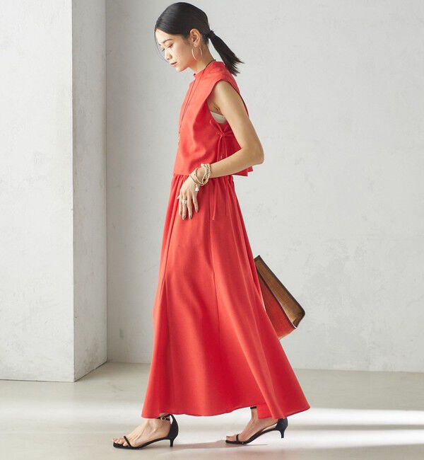 SHIPS for women「小泉里子コラボ:〈手洗い可能〉スラブ 綿麻混 スカート」|スカート|