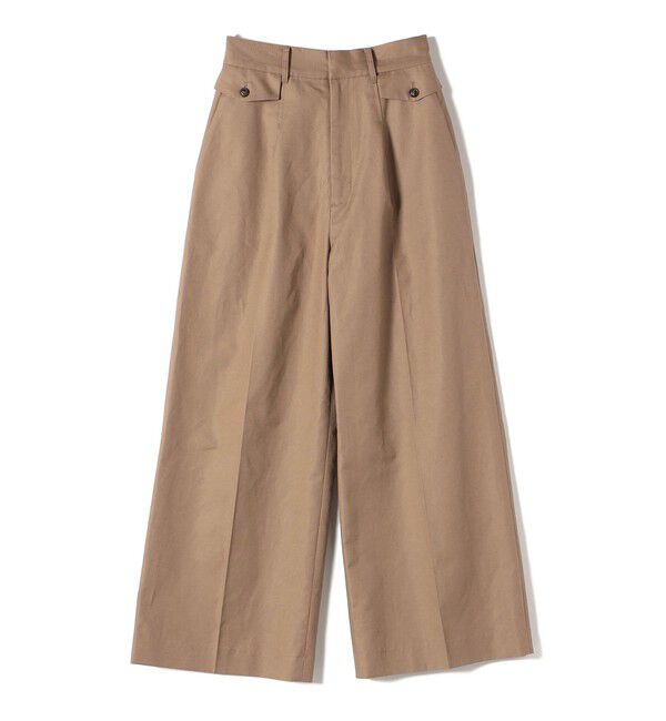 SHIPS Colors 「SHIPS Colors:〈手洗い可能〉コットンリネン フラップポケット ワイドパンツ」|チノ|