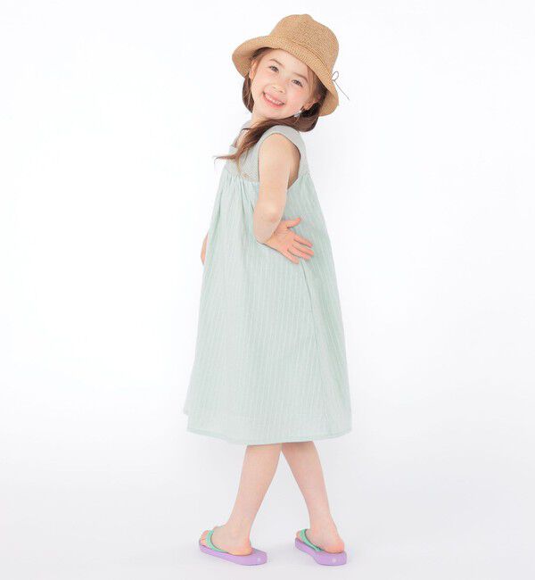 SHIPS KIDS「SHIPS KIDS:100～130cm / クロシェ ノースリーブ ワンピース」|ワンピース|