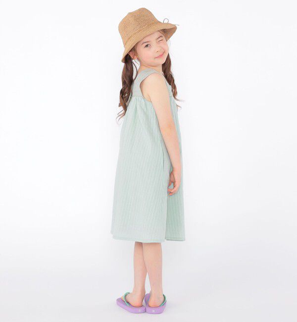 SHIPS KIDS「SHIPS KIDS:100～130cm / クロシェ ノースリーブ ワンピース」|ワンピース|