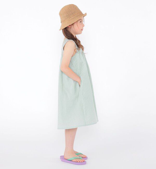 SHIPS KIDS「SHIPS KIDS:100～130cm / クロシェ ノースリーブ ワンピース」|ワンピース|