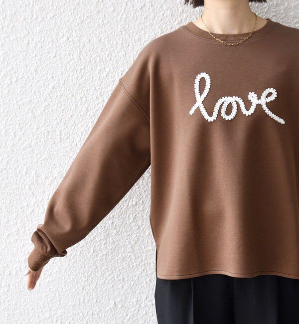 SHIPS for women「【WEB限定】〈手洗い可能〉ファンシー コード 刺繍 ダンボール カットソー」|スウェット・ジャージ|