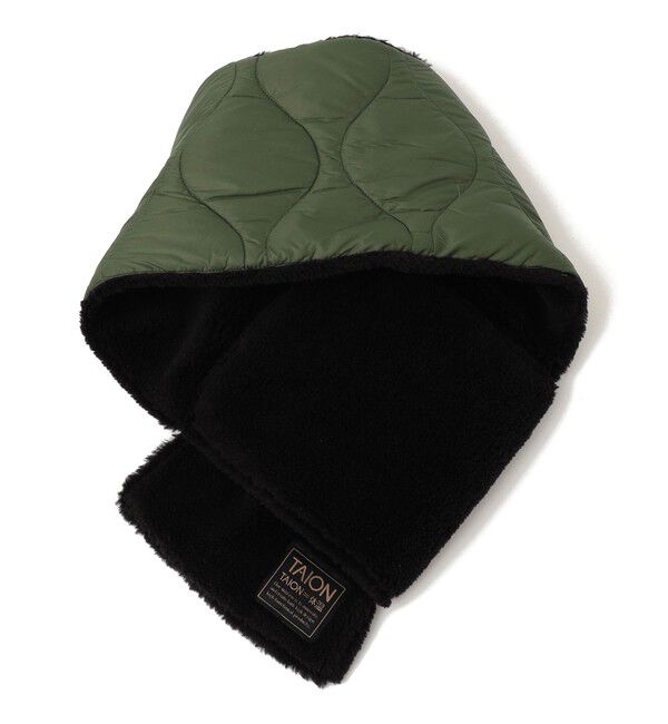 SHIPS any「TAION:〈手洗い可能〉ミリタリー キルティング リバーシブル ダウンマフラー」|マフラー|