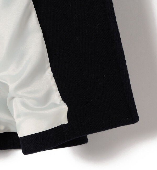 SHIPS for women「SHIPS Primary Navy Label:ヘリンボーン ウール シングル チェスター コート」|チェスターコート|