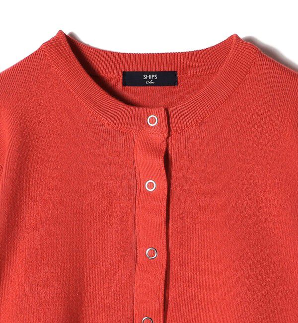 SHIPS Colors 「SHIPS Colors:〈手洗い可能〉スウェットライク リングドット カーディガン」|カーディガン|