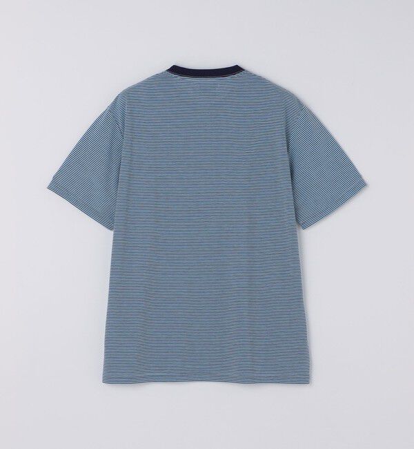 SHIPS Colors 「《予約》SHIPS Colors:〈速乾〉CAVE(R) ワンポイント ロゴ ボーダー Tシャツ◆」|Tシャツ・カットソー|