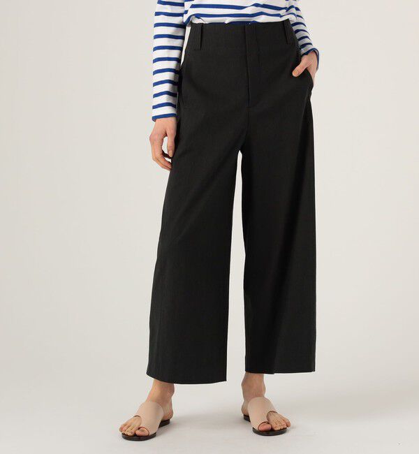 MACPHEE「レーヨンリネンコットン フレアクロップドパンツ」|その他|