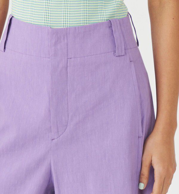 MACPHEE「レーヨンリネンコットン フレアクロップドパンツ」|その他|