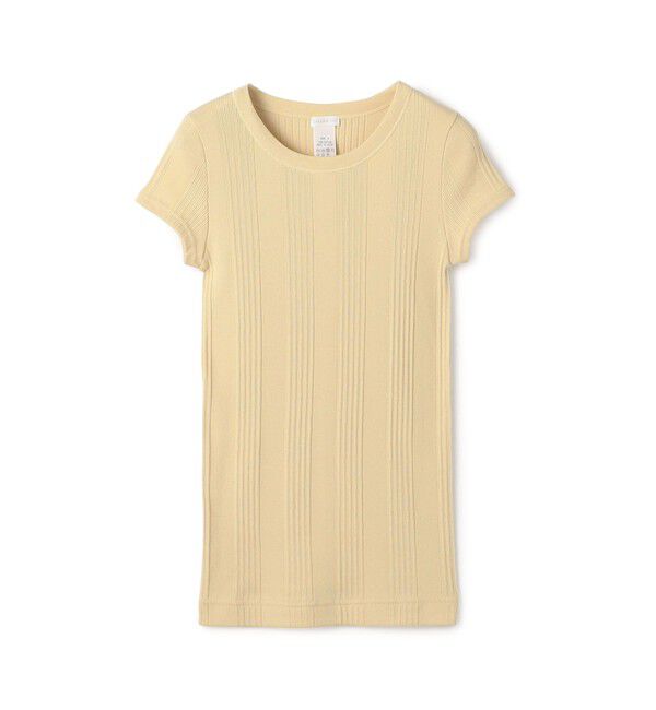 GALERIE VIE「コットンランダムリブ フレンチスリーブプルオーバー」|Tシャツ・カットソー|41 ライトベージュ