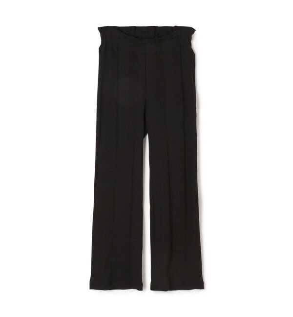MACPHEE「 ニードルリブ ストレートパンツ」|その他|19 ブラック