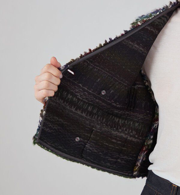 MACPHEE「ニットボンディング クロップドジャケット」|カーディガン|