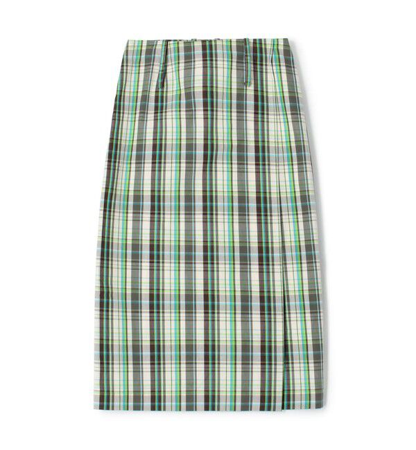 TOMORROWLAND GOODS「LUTCHMIAH チェックスカート」|スカート|54 グリーン系
