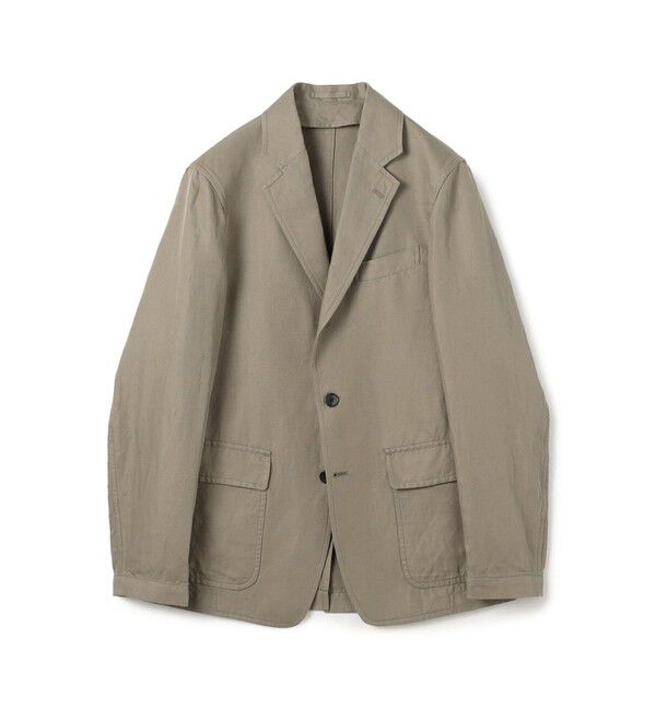 TOMORROWLAND MENS「リネンコットン シングルブレステッド 3Bジャケット SONDRIO」|テーラードジャケット|45 ベージュ