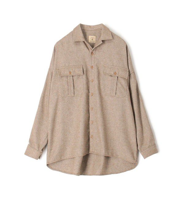 TOMORROWLAND MENS「【別注】GUY ROVER ポリエステルウール オーバーシャツ」|ブルゾン・スタジャン|43 ベージュ
