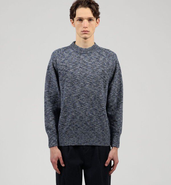 TOMORROWLAND MENS「TOMORROWLAND tricot コットンナイロンメランジニット クルーネックプルオーバー」|ニット・セーター|