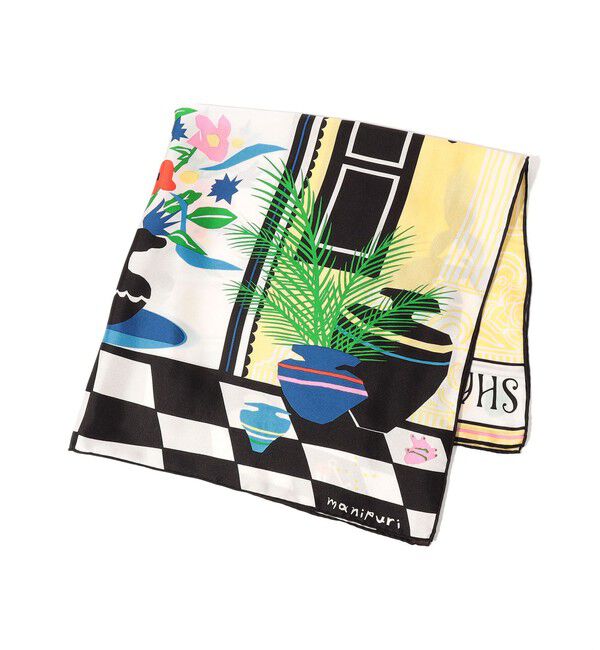 TOMORROWLAND GOODS「MANIPURI SHANGRI-LA シルクスカーフ」|バンダナ・スカーフ|22 イエロー系