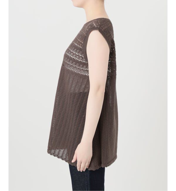 SLOBE IENA「《シリーズあり/予約》レース編みノースリーブニット」|ニット・セーター|