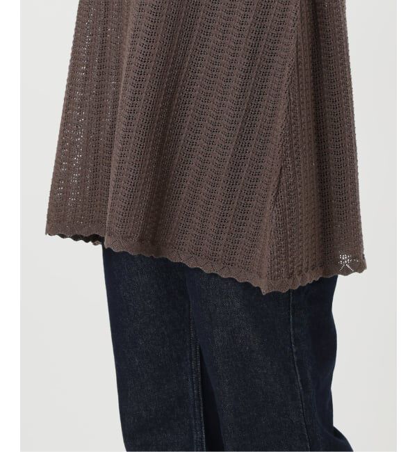 SLOBE IENA「《シリーズあり/予約》レース編みノースリーブニット」|ニット・セーター|