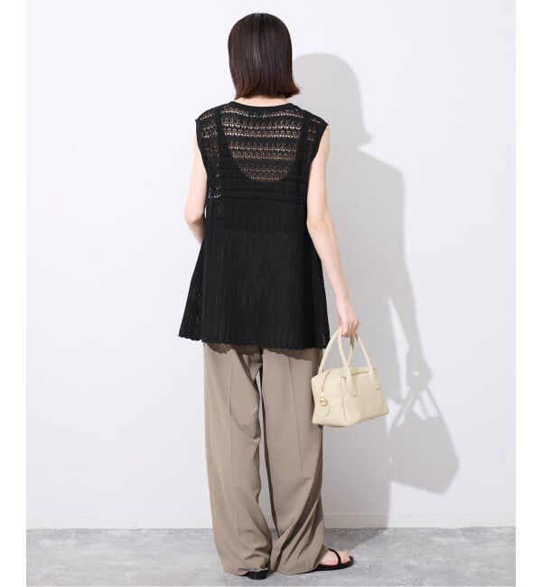 SLOBE IENA「《シリーズあり/予約》レース編みノースリーブニット」|ニット・セーター|