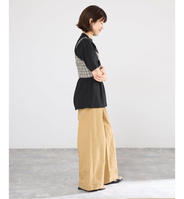 IENA「《予約》GGG/ジージージー CN PLEAT T Tシャツ 02-01-1868」|Tシャツ・カットソー|