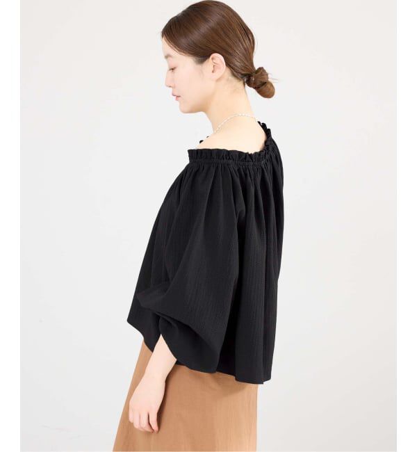 IENA「《予約》サッカーオフショルブラウス」|シャツ・ブラウス|