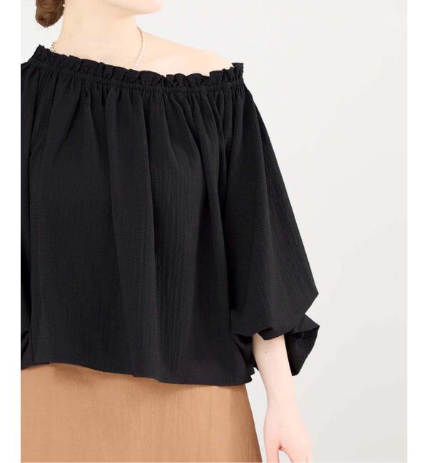 IENA「《予約》サッカーオフショルブラウス」|シャツ・ブラウス|